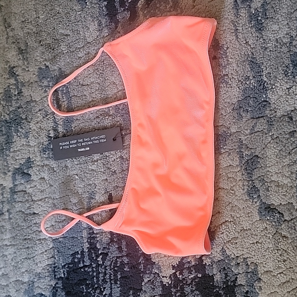 Orange coral velvet top